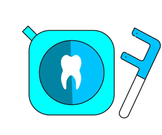 Dental floss vector