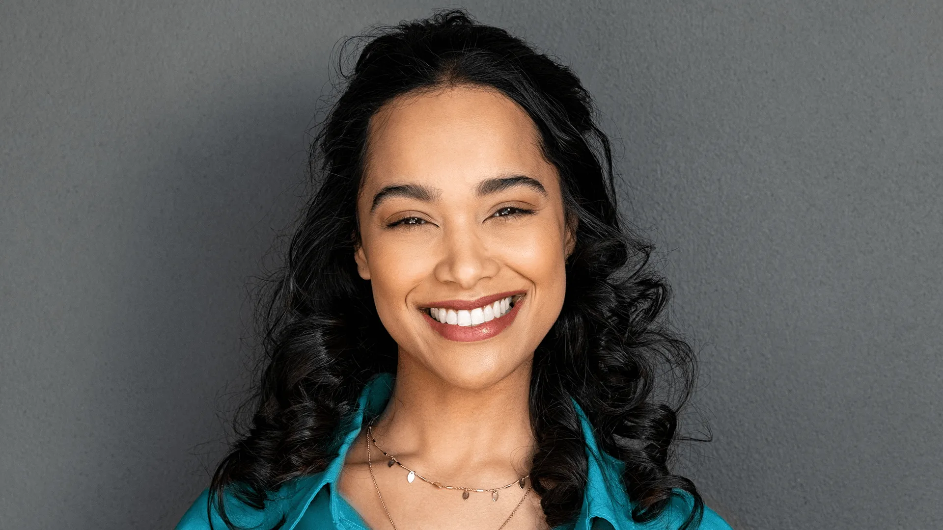 An image of a lady smiling